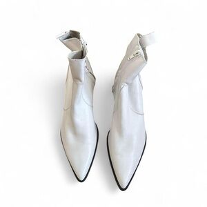 zara white booties size 38